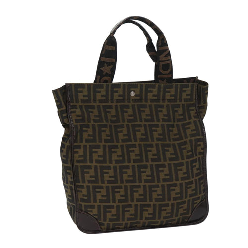 FENDI Zucca Canvas Tote Bag Black Brownep3832