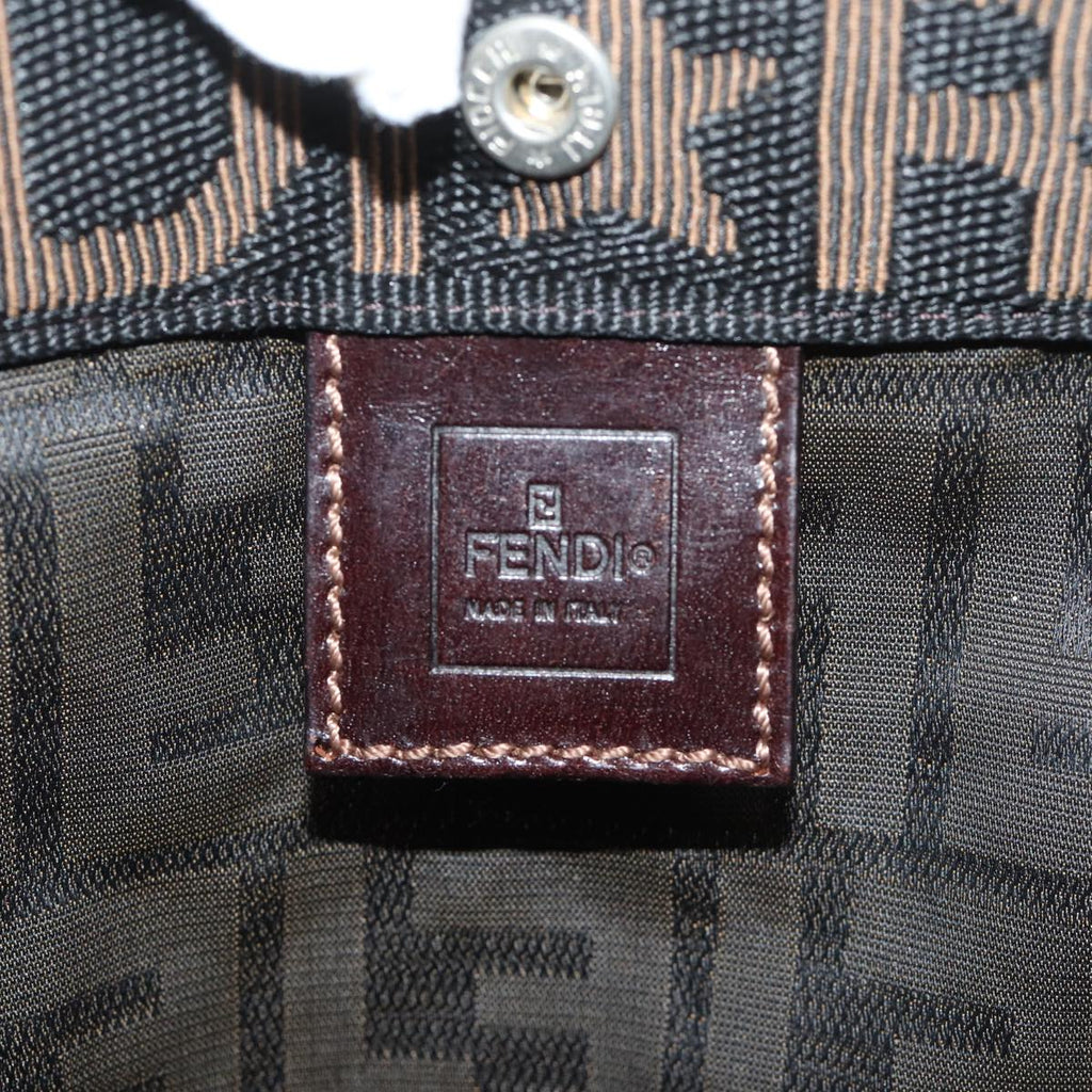 FENDI Zucca Canvas Tote Bag Black Brownep3832