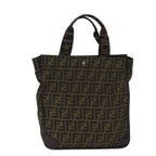FENDI Zucca Canvas Tote Bag Black Brownep3832