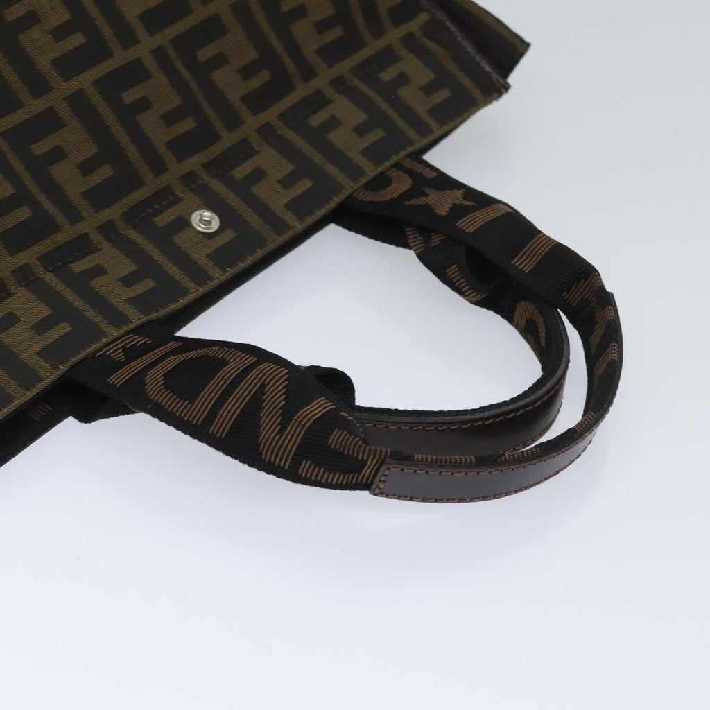 FENDI Zucca Canvas Tote Bag Black Brownep3832