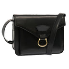 CELINE Shoulder Bag Leather Black  ep3891