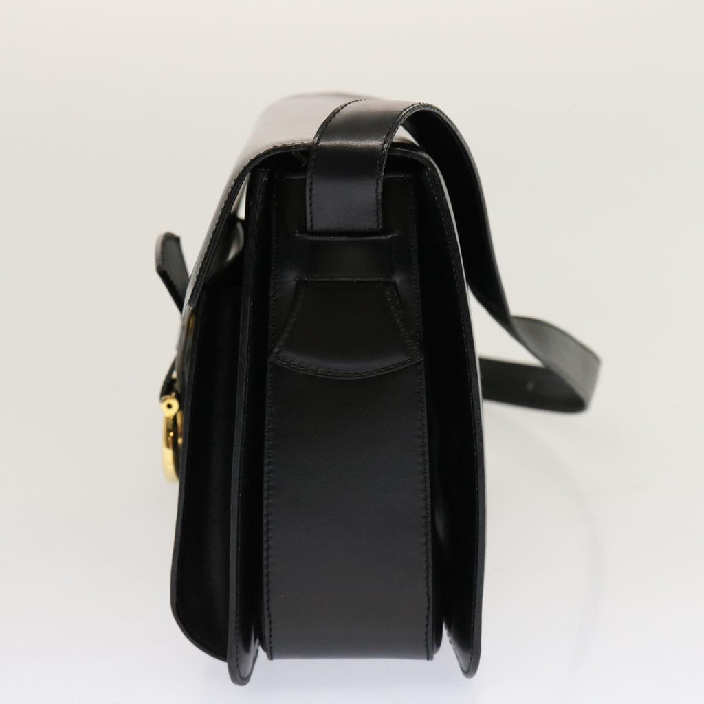 CELINE Shoulder Bag Leather Black  ep3891