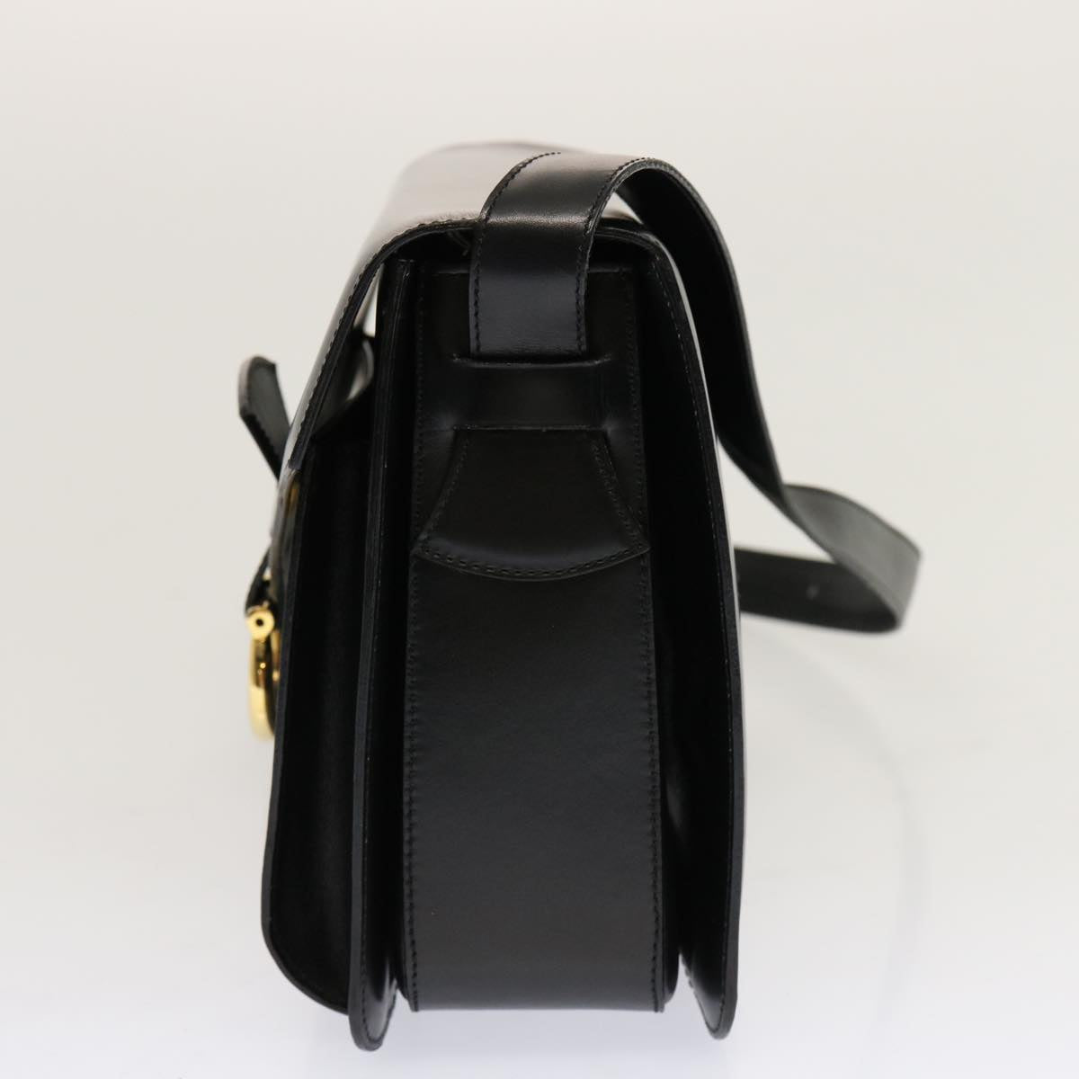 CELINE Shoulder Bag Leather Black  ep3891