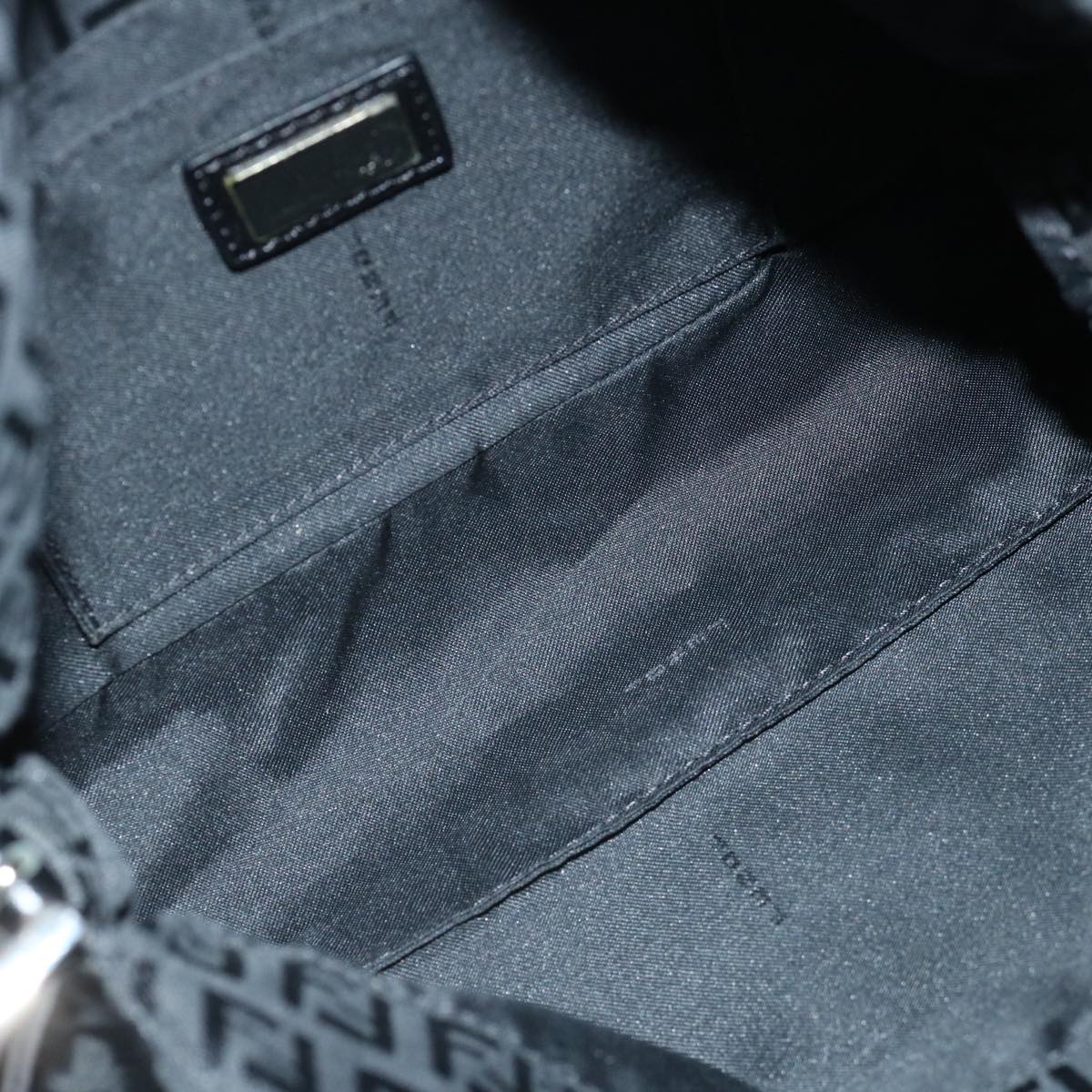FENDI Zucchino Canvas Hand Bag Blackep3894
