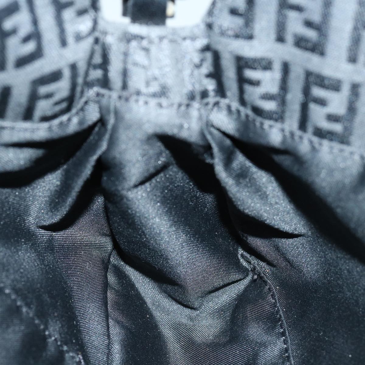 FENDI Zucchino Canvas Hand Bag Blackep3894