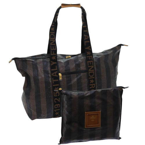 FENDI Pecan Canvas Clutch Bag 2Set Black Brownep3904