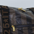 FENDI Pecan Canvas Clutch Bag 2Set Black Brownep3904