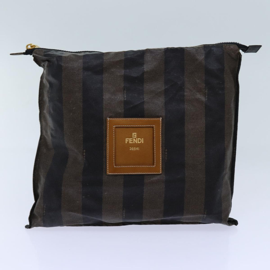 FENDI Pecan Canvas Clutch Bag 2Set Black Brownep3904