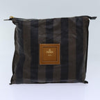 FENDI Pecan Canvas Clutch Bag 2Set Black Brownep3904