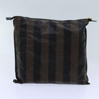 FENDI Pecan Canvas Clutch Bag 2Set Black Brownep3904
