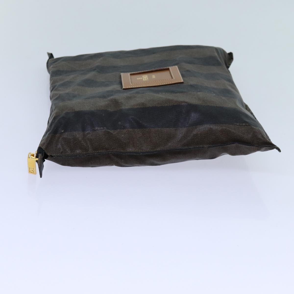 FENDI Pecan Canvas Clutch Bag 2Set Black Brownep3904