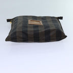 FENDI Pecan Canvas Clutch Bag 2Set Black Brownep3904