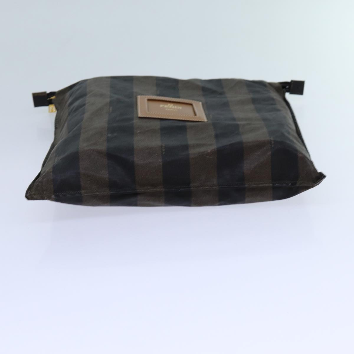 FENDI Pecan Canvas Clutch Bag 2Set Black Brownep3904