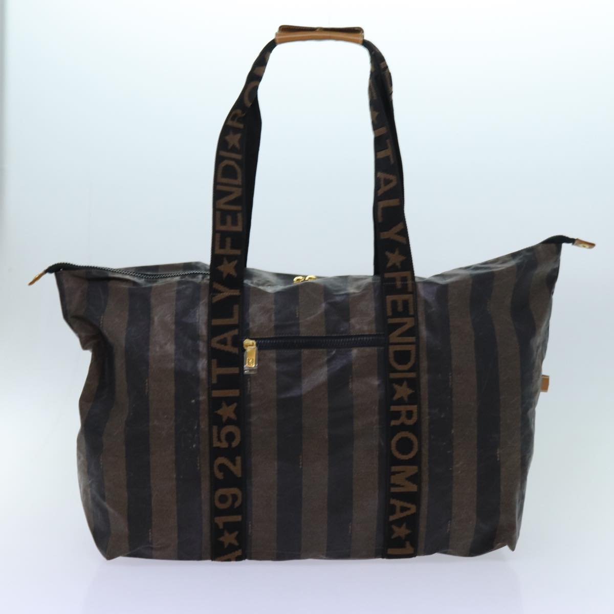 FENDI Pecan Canvas Clutch Bag 2Set Black Brownep3904