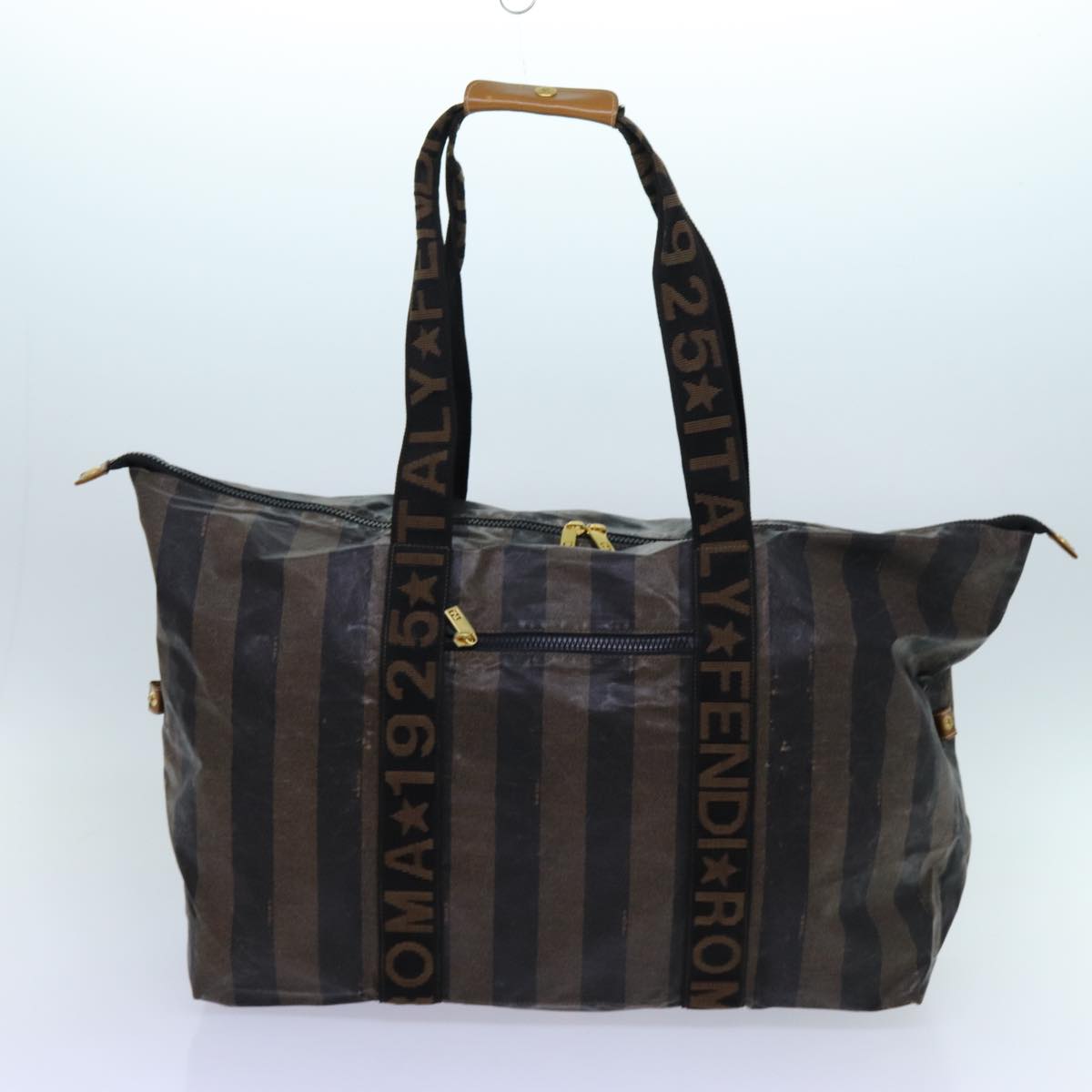FENDI Pecan Canvas Clutch Bag 2Set Black Brownep3904