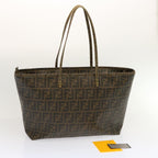 FENDI Zucca Canvas Tote Bag Black Brownep3963