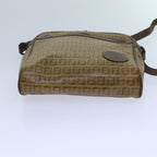FENDI Zucchino Canvas Shoulder Bag Brownep3988