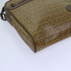 FENDI Zucchino Canvas Shoulder Bag Brownep3988
