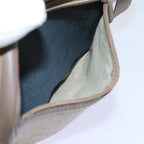 FENDI Zucchino Canvas Shoulder Bag Brownep3988