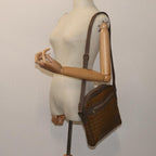 FENDI Zucchino Canvas Shoulder Bag Brownep3988