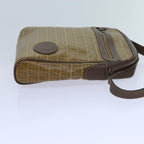 FENDI Zucchino Canvas Shoulder Bag Brownep3988