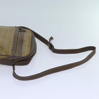 FENDI Zucchino Canvas Shoulder Bag Brownep3988