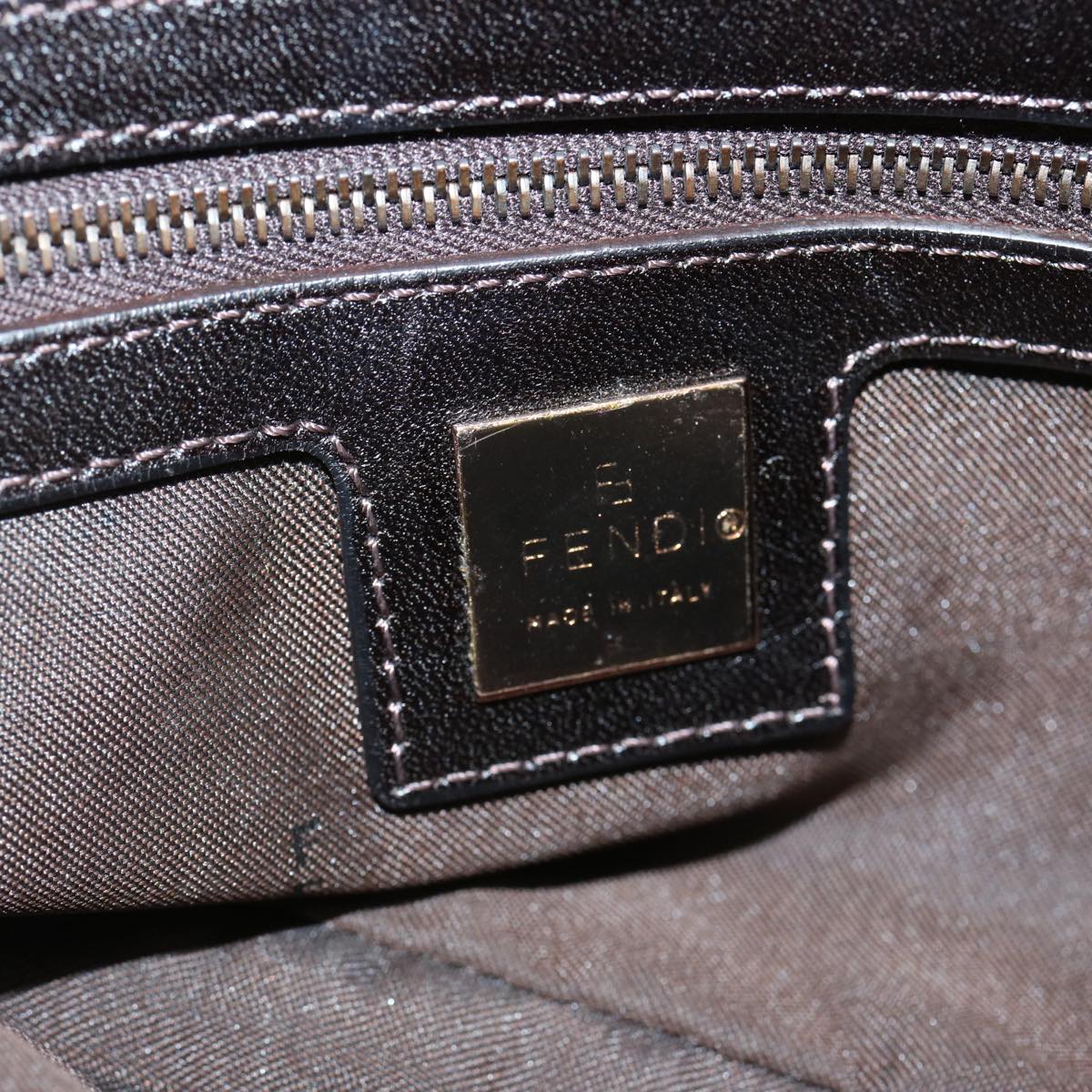 FENDI Mamma Baguette Shoulder Bag Corduroy Khakiep3989