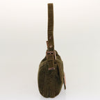 FENDI Mamma Baguette Shoulder Bag Corduroy Khakiep3989