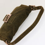 FENDI Mamma Baguette Shoulder Bag Corduroy Khakiep3989
