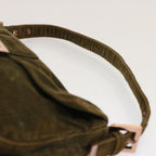 FENDI Mamma Baguette Shoulder Bag Corduroy Khakiep3989