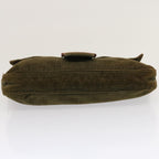 FENDI Mamma Baguette Shoulder Bag Corduroy Khakiep3989