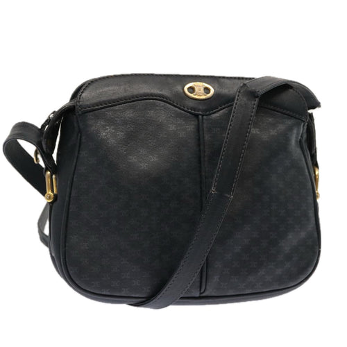 CELINE Macadam Canvas Shoulder Bag Navy  ep3990