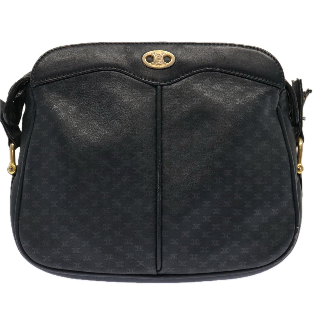 CELINE Macadam Canvas Shoulder Bag Navy  ep3990