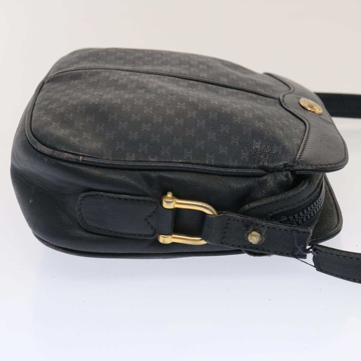 CELINE Macadam Canvas Shoulder Bag Navy  ep3990