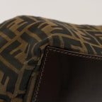 FENDI Zucca Canvas Hand Bag Brown Blackep4011