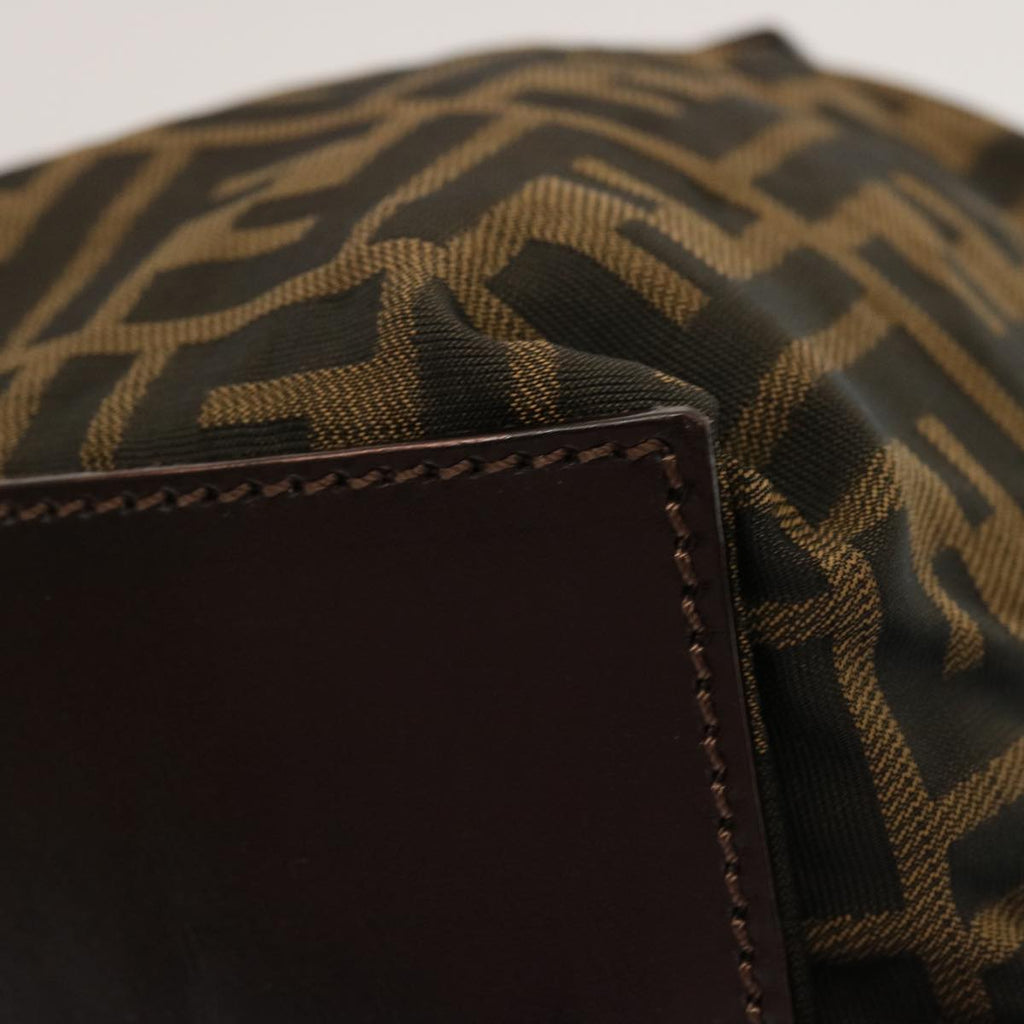 FENDI Zucca Canvas Hand Bag Brown Blackep4011