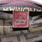 FENDI Zucca Canvas Hand Bag Brown Blackep4011
