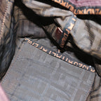 FENDI Zucca Canvas Hand Bag Brown Blackep4011