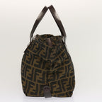 FENDI Zucca Canvas Hand Bag Brown Blackep4011