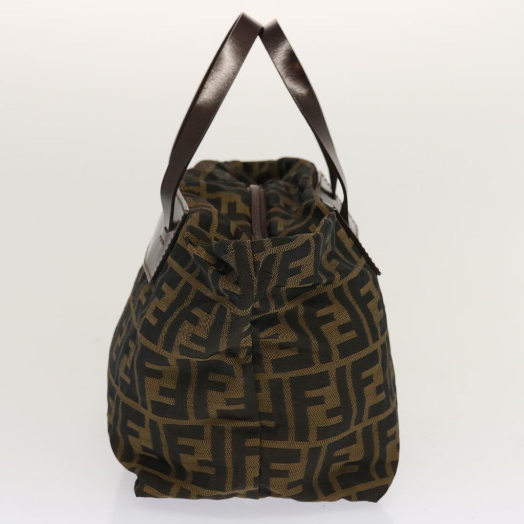 FENDI Zucca Canvas Hand Bag Brown Blackep4011