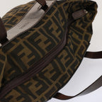 FENDI Zucca Canvas Hand Bag Brown Blackep4011