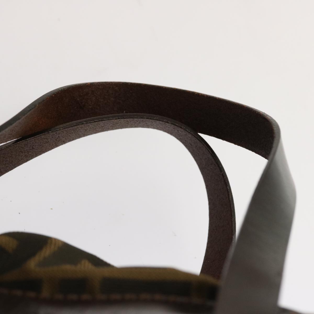 FENDI Zucca Canvas Hand Bag Brown Blackep4011