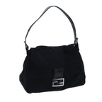 FENDI Mamma Baguette Shoulder Bag Nylon Black 2321 26325 079ep4022