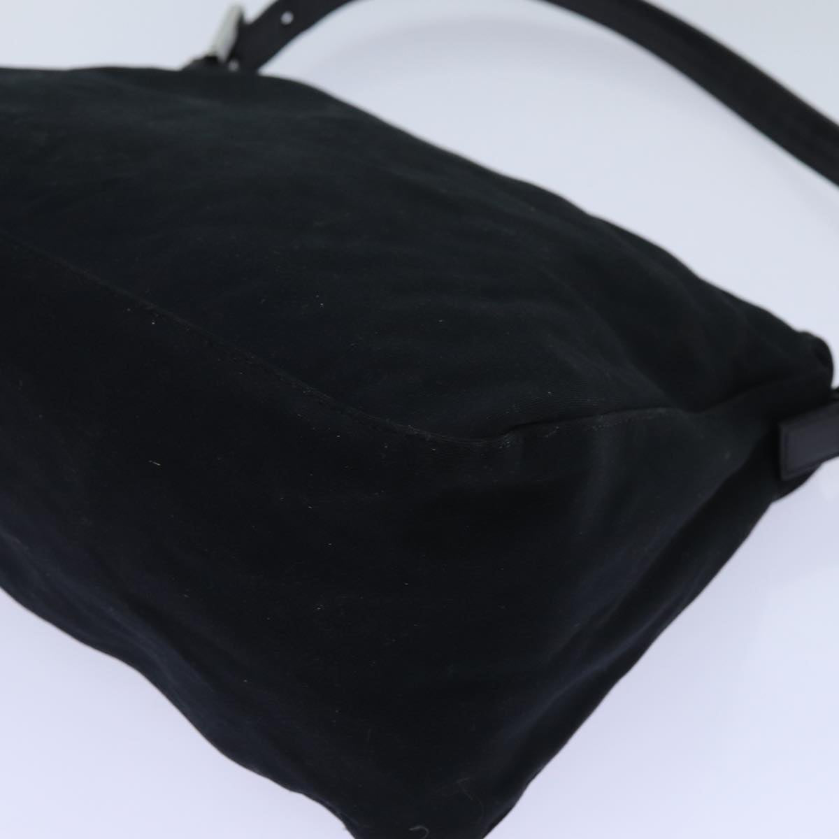 FENDI Mamma Baguette Shoulder Bag Nylon Black 2321 26325 079ep4022