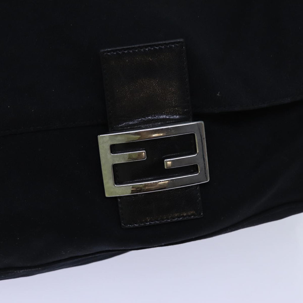 FENDI Mamma Baguette Shoulder Bag Nylon Black 2321 26325 079ep4022