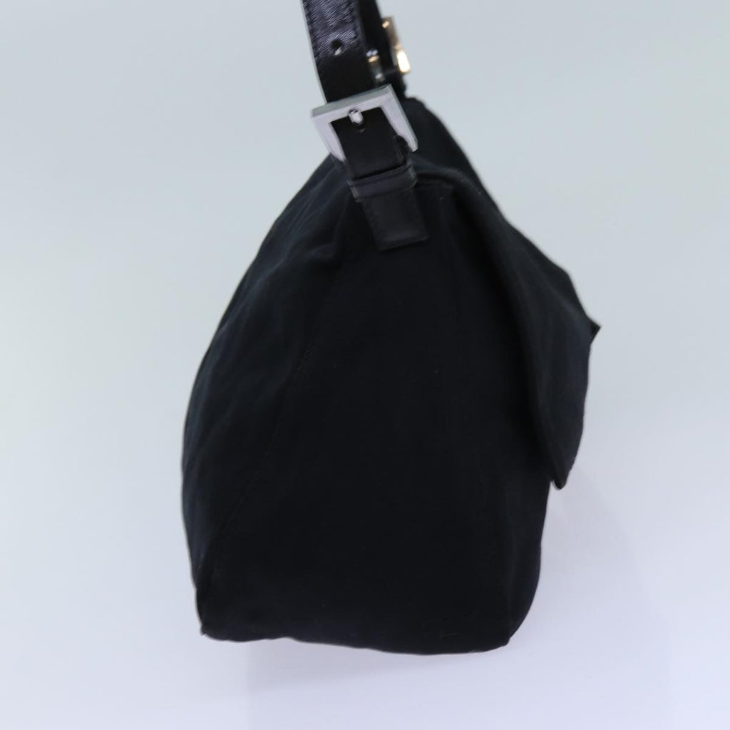 FENDI Mamma Baguette Shoulder Bag Nylon Black 2321 26325 079ep4022