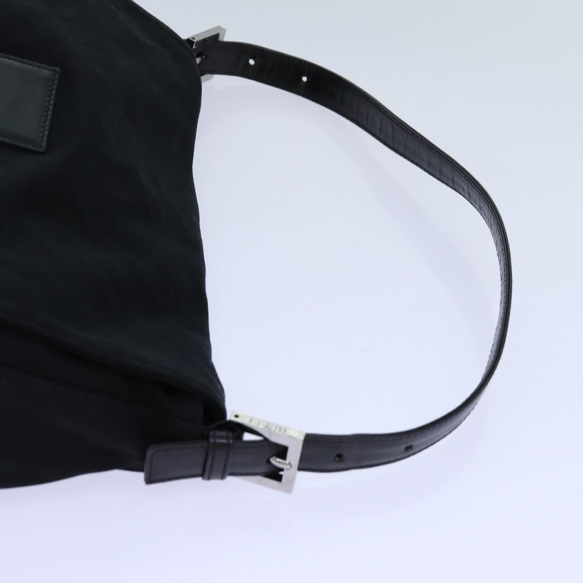 FENDI Mamma Baguette Shoulder Bag Nylon Black 2321 26325 079ep4022