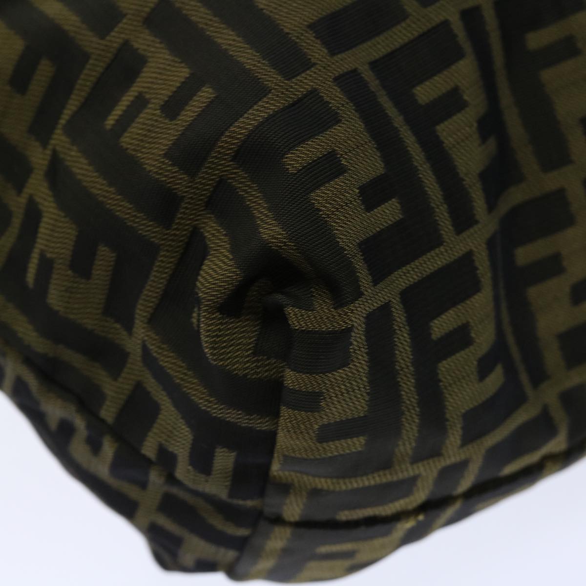 FENDI Zucca Canvas Hand Bag Brown Blackep4023
