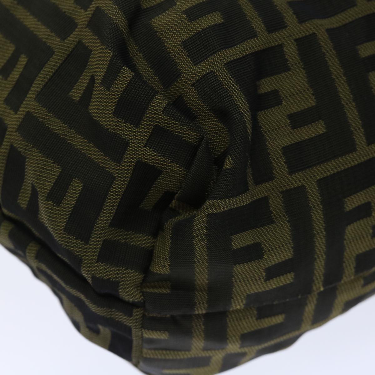 FENDI Zucca Canvas Hand Bag Brown Blackep4023