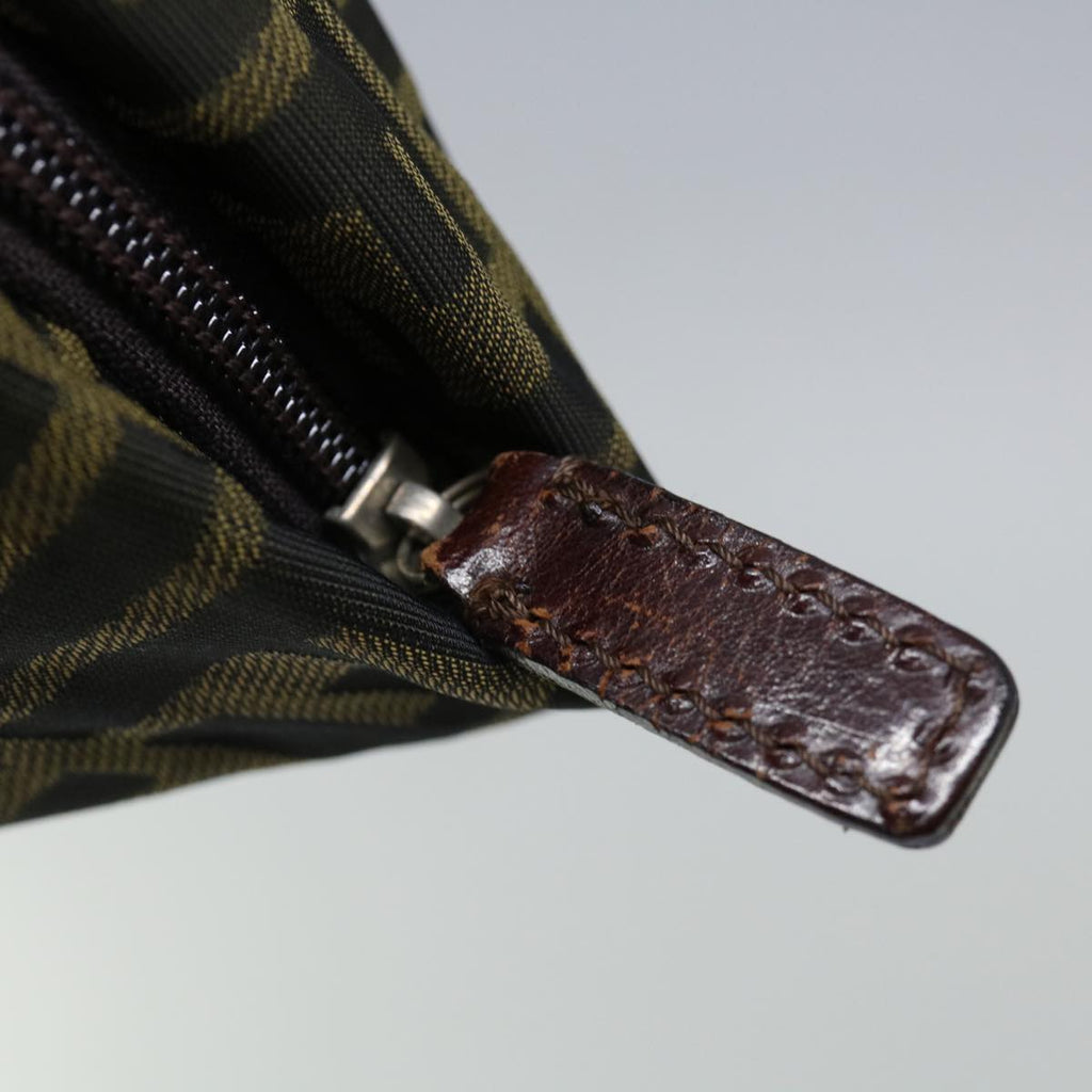 FENDI Zucca Canvas Hand Bag Brown Blackep4023